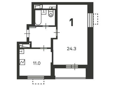 1-комнатная 45.50 кв.м, Жилой дом «Алтуфьевское ш., д. 53, к. 1, 2», 17 739 057 руб.