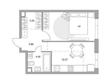 1-комнатная 38.02 кв.м, ЖК MYPRIORITY Павелецкая (Май Приорити Павелецкая), 26 348 967 руб.
