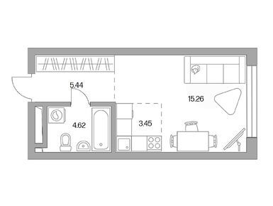 Студия 28.77 кв.м, ЖК «Тринити», 13 212 754 руб.