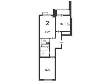 2-комнатная 58.00 кв.м, Жилой дом «Амурская ул., д. 1А/1/1, 1А/1/2, 1А/1/5», 16 646 000 руб.
