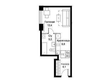 Планировки студии-апартаменты в AIST RESIDENCE (Аист Резиденс)
