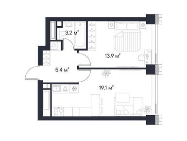 1-комнатная 41.60 кв.м, ЖК «Первый Нагатинский», 23 370 547 руб.