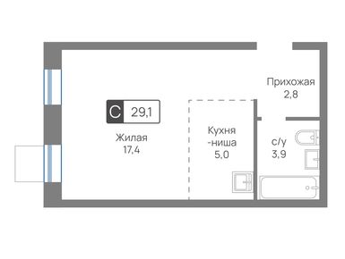 Планировки однокомнатные в ЖК «Отрада»