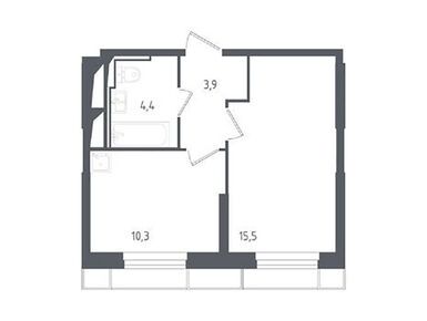 Планировки 1-к. апартаменты в «Скай Спутник»