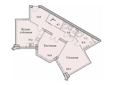 2-комнатная 81.70 кв.м, Клубный дом Full House (Фул Хаус), 46 078 800 руб.