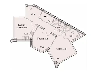 2-комнатная 81.70 кв.м, Клубный дом Full House (Фул Хаус), 46 977 500 руб.