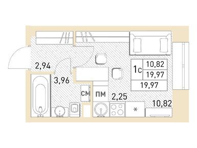 Планировки студии в ЖК «Столичный»