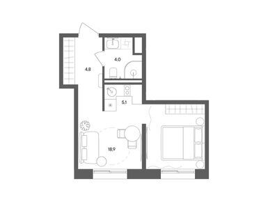 Планировки студии в ЖК STONE Sokolniki (Стоун Сокольники)
