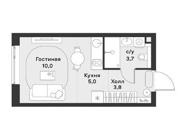 Планировки студии в Жилой район ÁLIA (АЛИА)