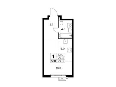 1-комнатная 29.30 кв.м, ЖК «Куркино», 11 278 628 руб.