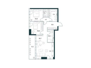 Планировки трехкомнатные в ЖК SHIFT (Шифт)