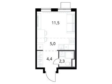Планировки студии в ЖК «1-й Донской» (Первый Донской)