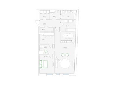 1-комнатная 118.00 кв.м, Клубный дом Duo (Дуо), 317 044 000 руб.