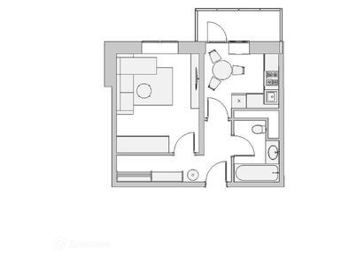 Планировки однокомнатные в ЖК «Высокий берег»