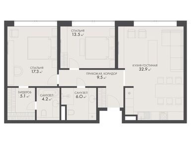 Планировки четырехкомнатные в ЖК Vnukovo Country Club (Внуково Кантри Клаб)