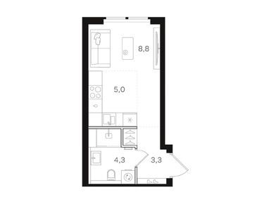 Студия 21.40 кв.м, ЖК «НАЗАРÉ» («Мангазея в Богородском»), 14 785 260 руб.