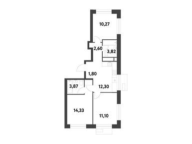 Планировки трехкомнатные в ЖК Smart Garden (Смарт Гарден)