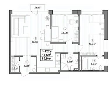 2-комнатные 84.50 кв.м, Les (Лес), 24 092 640 руб.