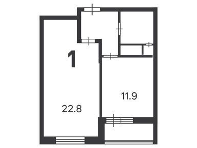 1-комнатная 43.90 кв.м, Жилой дом «Фестивальная ул., д. 15, к. 2», 15 839 120 руб.