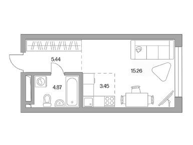 Студия 29.02 кв.м, ЖК «Тринити», 13 895 682 руб.