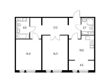 Планировки двухкомнатные в Ярославский