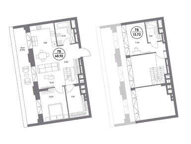 1-комнатная 69.00 кв.м, Клубный дом «Космо 4/22», 237 667 000 руб.
