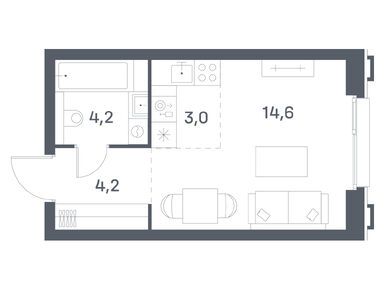 Планировки студии в ЖК Portland. Дом на берегу