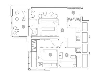 Планировки двухкомнатные в ЖК «Very на Миклухо-Маклая» (Вэри на Миклухо-Маклая)
