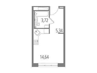 Планировки однокомнатные в Клубный дом «Новое Вашутино»