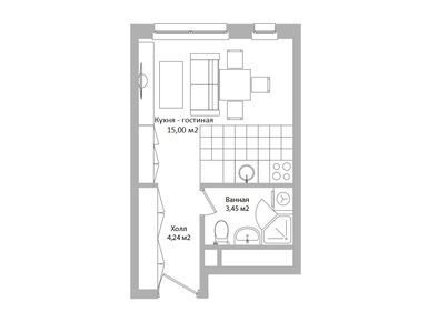 Планировки студии-апартаменты в Инвест-отель «Адрес»