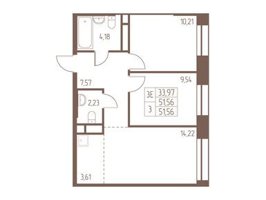 Планировки трехкомнатные в ЖК «Западная Ивантеевка»