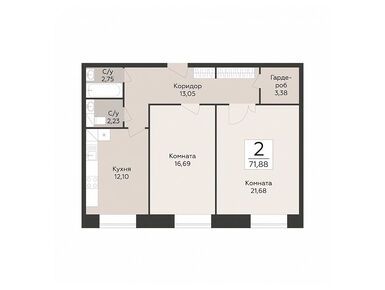 Планировки двухкомнатные в ЖК «Пахра Сити»