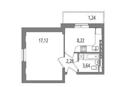 1-комнатная 32.50 кв.м, ЖК «Внуково Парк 2» (Зеленая Москва), 9 100 000 руб.
