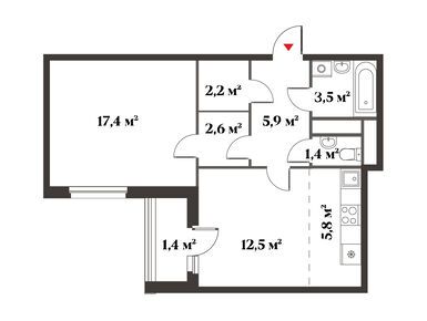 Планировки двухкомнатные в Миниполис «Восемь Кленов»
