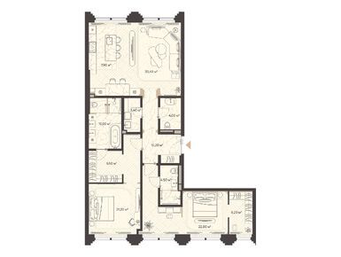 Планировки двухкомнатные в Клубный дом Nicole (Николь)