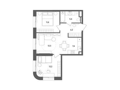 Планировки двухкомнатные в ЖК STONE Sokolniki (Стоун Сокольники)
