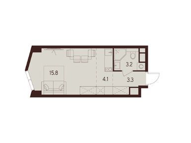 Студия 26.40 кв.м, ЖК Indy Towers (Инди Тауэрс), 20 288 081 руб.