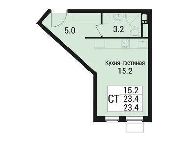 Студия 23.40 кв.м, ЖК «Дом в Малаховке», 6 526 938 руб.