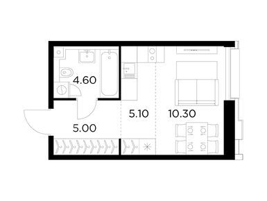 1-комнатная 25.00 кв.м, ЖК «Яркий квартал Injoy» (Инджой), 16 674 100 руб.