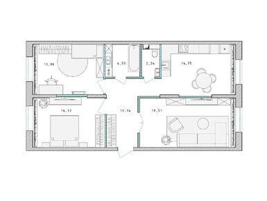 Планировки трехкомнатные в ЖК «Серебро»