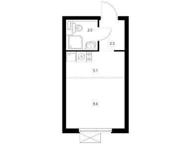 Планировки студии в Второй Нагатинский
