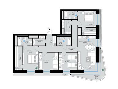 Планировки четырехкомнатные в «СберСити» в Рублёво-Архангельском