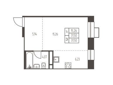 Студия 31.50 кв.м, ЖК «Новая Ивантеевка», 5 048 347 руб.