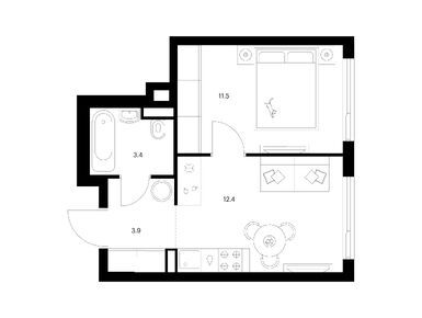 Планировки однокомнатные в Алтуфьевское 53