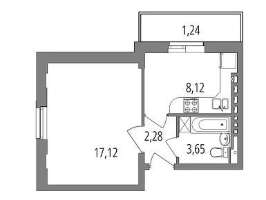 1-комнатная 32.41 кв.м, ЖК «Внуково Парк 2» (Зеленая Москва), 9 139 620 руб.