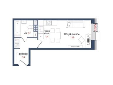 Студия 28.20 кв.м, ЖК «Киноквартал», 6 106 000 руб.