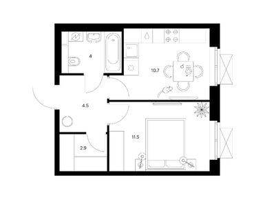 Планировки однокомнатные в Люблинский парк