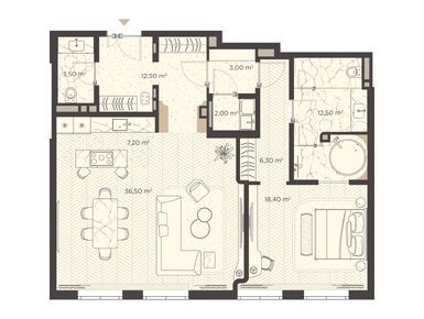 1-комнатная 101.90 кв.м, Клубный дом Nicole (Николь), 336 270 000 руб.