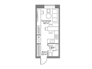 Планировки студии в Stories на Мосфильмовской