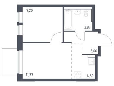 Планировки однокомнатные в ЖК «Молжаниново»